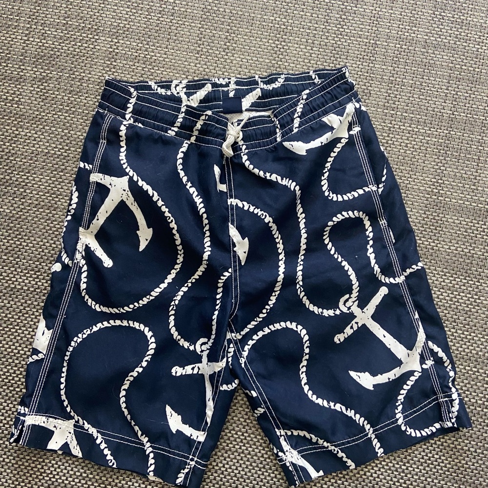 Gap Size Large (10) Nautical Print Navy Swim Trunks